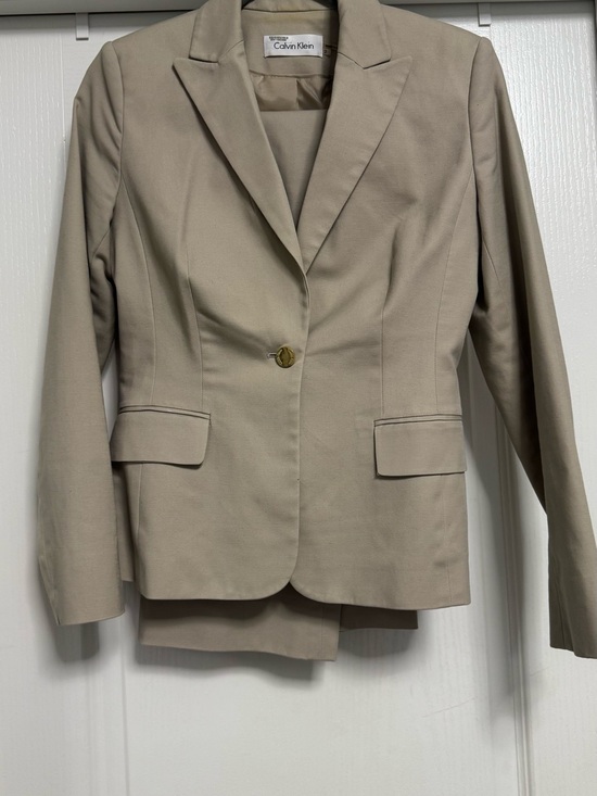 Calvin Klein Jackets & Blazers - Calvin Klein Women's Beige Full Pant Suit